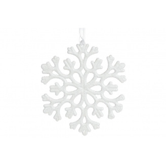 Елочное украшение BonaDi Снежинка 12 см Белый (788-873)