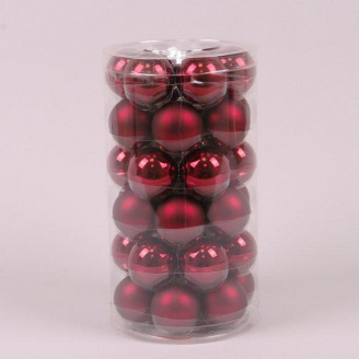 Кульки скляні Flora D-3,8 см. 36 шт.(44571)