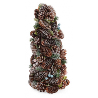 Декоративная елка Шишки и ягоды с натуральными шишками Bona DP42837