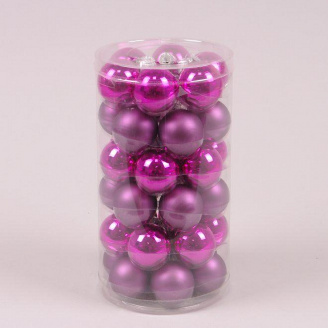 Кульки скляні Flora D-3,8 см. 36 шт.(44557)