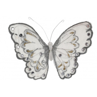 Декоративная бабочка на клипсе BonaDi Белый 21 см Белый (117-912)