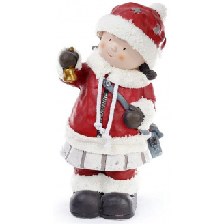 Фігура новорічна ceramic фігура Дівчинка з дзвіночком Bona DP42672