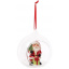 Набор 2 новогодние декоративные подвески Santa в шаре 10х8.9х10.5 см Bona DP42814 Вышгород