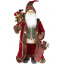 Новорічна фігурка Санта з шкарпеткою 60см (м'яка іграшка), бордо з коричневим Bona DP73694 Київ