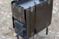 Печь для мобильной бани 55х35х65 см черная сталь