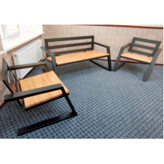 Комплект Троян лофт Z: 2 кресла и диван-скамья разборные Мелитополь