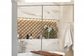 Дзеркальна панорамна шафка у ванну кімнату з підсвічуванням TR24-60 600х700х120 мм Біла