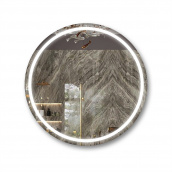 Дзеркало настінне кругле Екватор з LED підсвічуванням DR-15 850х850х30