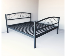 Ліжко двоспальне металеве Tobi Sho CAROLA-2 200Х180 Чорне
