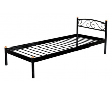 Кровать односпальная металлическая Метакам VERONA-1 200X90 Черный матовый