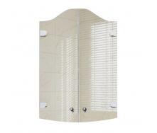 Зеркальный навесной шкафчик с фигурными фасадами для ванной комнаты Tobi Sho ТB15-60 600х750х125 мм