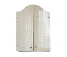 Навесной шкафчик с фигурными зеркальными фасадами для ванной комнаты Tobi Sho ТB14-60 600х700х125 мм
