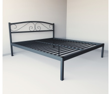 Ліжко двоспальне металеве Tobi Sho CAROLA-1 190Х180 Чорне