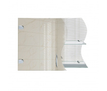 Навесной зеркальный шкафчик с волнообразным фасадом для ванной комнаты Tobi Sho ТB17-45 600х450х140 мм