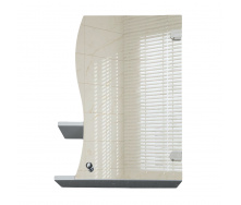 Зеркальный навесной шкафчик с открытыми боковыми полками для ванной комнаты Tobi Sho ТB8-40 400х600х125 мм