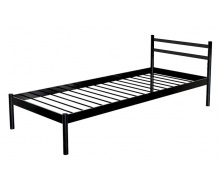 Кровать односпальная металлическая Метакам COMFORT-1 200x90 Черный матовый