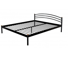 Ліжко двоспальне металеве Метакам GLORIA-1 200x160 чорне 50 мм