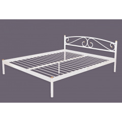 Ліжко двоспальне металеве Метакам VERONA-1 190X160 Білий Кропивницький