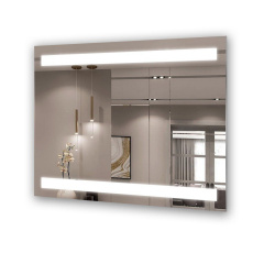 Зеркало настенное Экватор с LED подсветкой для ванной комнаты DR-58 800х600х30 Полтава
