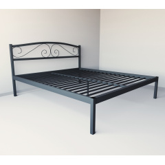 Ліжко двоспальне металеве Tobi Sho CAROLA-1 190Х180 Чорне Вінниця