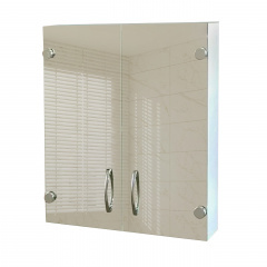Дзеркальна навісна шафка з прямими дзеркальними фасадами для ванної кімнати Tobi Sho ТB5-50 500х600х125 мм Красноград