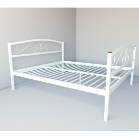 Кровать полуторная металлическая Tobi Sho CAROLA-2 200Х120 Белая