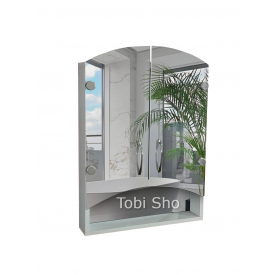 Шафа дзеркальна "Економ" з фасадами у вигляді арки для ванної кімнати Tobi Sho ТS-575 500х700х130 мм