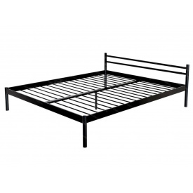 Ліжко двоспальне металеве Метакам COMFORT-1 190x180 Чорний матовий