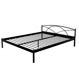 Кровать полуторная металлическая Тobi Sho PALERMO-1 190х120 см, черная матовая