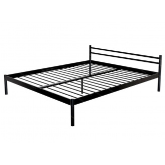 Кровать двуспальная металлическая Метакам COMFORT-1 200x180 Черный матовый