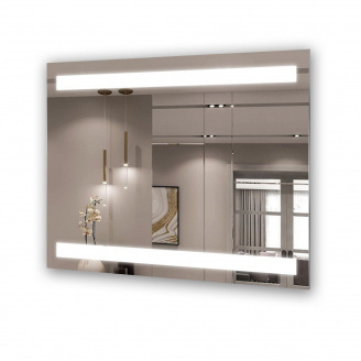 Зеркало настенное Экватор с LED подсветкой для ванной комнаты DR-58 700х500х30