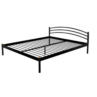 Ліжко двоспальне металеве Метакам GLORIA-1 200x160 чорне 38 мм