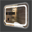 Дзеркало настінне Екватор з фоновим LED підсвічуванням DR-45 900х700х30 Дрогобич