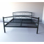 Кровать полуторная металлическая Tobi Sho CAROLA-2 190Х140 Черная Ясногородка