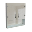 Зеркальный навесной шкаф с открытой полкой для ванной комнаты Tobi Sho ТB3-60 600х600х125 мм Львов