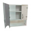 Зеркальный шкафчик с фигурными фасадами и открытой полкой для ванной комнаты Tobi Sho ТB6-50 500х600х125 мм Львов