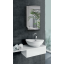 Зеркальный узкий шкаф "Эконом" для ванной комнаты Tobi Sho ТS-237 350х700х130 мм Чернигов