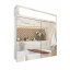 Дзеркальна панорамна шафа у ванну кімнату з підсвічуванням TR25-100 1000х700х120 мм Рівне