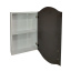 Навесной шкафчик с фигурным зеркальным фасадом для ванной комнаты Tobi Sho ТB12-40 400х700х125 мм Киев
