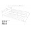 Ліжко полуторне металеве Метакам COMFORT-1 190x140 Білий Миколаїв