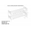 Кровать двухъярусная металлическая Метакам Smart 190/140/90 белый мат Херсон