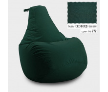 Бескаркасное кресло мешок груша Coolki XL 85x105 Темно-Зеленый (Оксфорд 600D PU)
