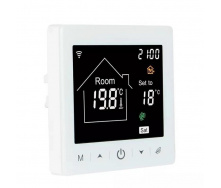 Терморегулятор сенсорный с Wi-Fi SmartHo М2 для теплого пола совместим с TUYA Умный дом Белый (050694) Smarthouse