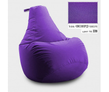 Бескаркасное кресло мешок груша Coolki XXL 90x130 Фиолетовый (Оксфорд 600D PU)