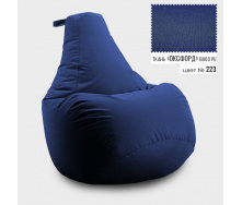 Бескаркасное кресло мешок груша Coolki XXXL 100x140 Темно-Синий (Оксфорд 600D PU)