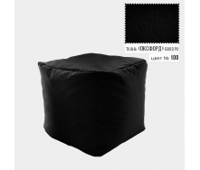 Бескаркасное кресло пуф Кубик Coolki 45x45 Чёрный Оксфорд 600