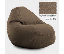 Безкаркасне крісло мішок груша Овал Coolki Рогожка XXXL 140x100 коричневий (7912)