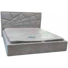 Кровать двуспальная BNB Trinidad Premium 180 х 190 см Simple С дополнительной цельносварной рамой Серый Київ