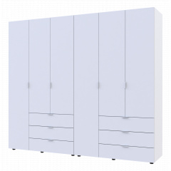 Распашной шкаф для одежды Doros Гелар комплект Белый 3+3 ДСП 232,4х49,5х203,4 (42002119) Тернополь
