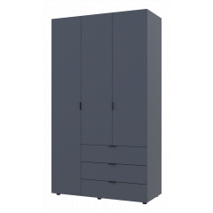 Распашной шкаф для одежды Doros Гелар Графит 3 ДСП 116,2х49,5х203,4 (44900137) Тернопіль